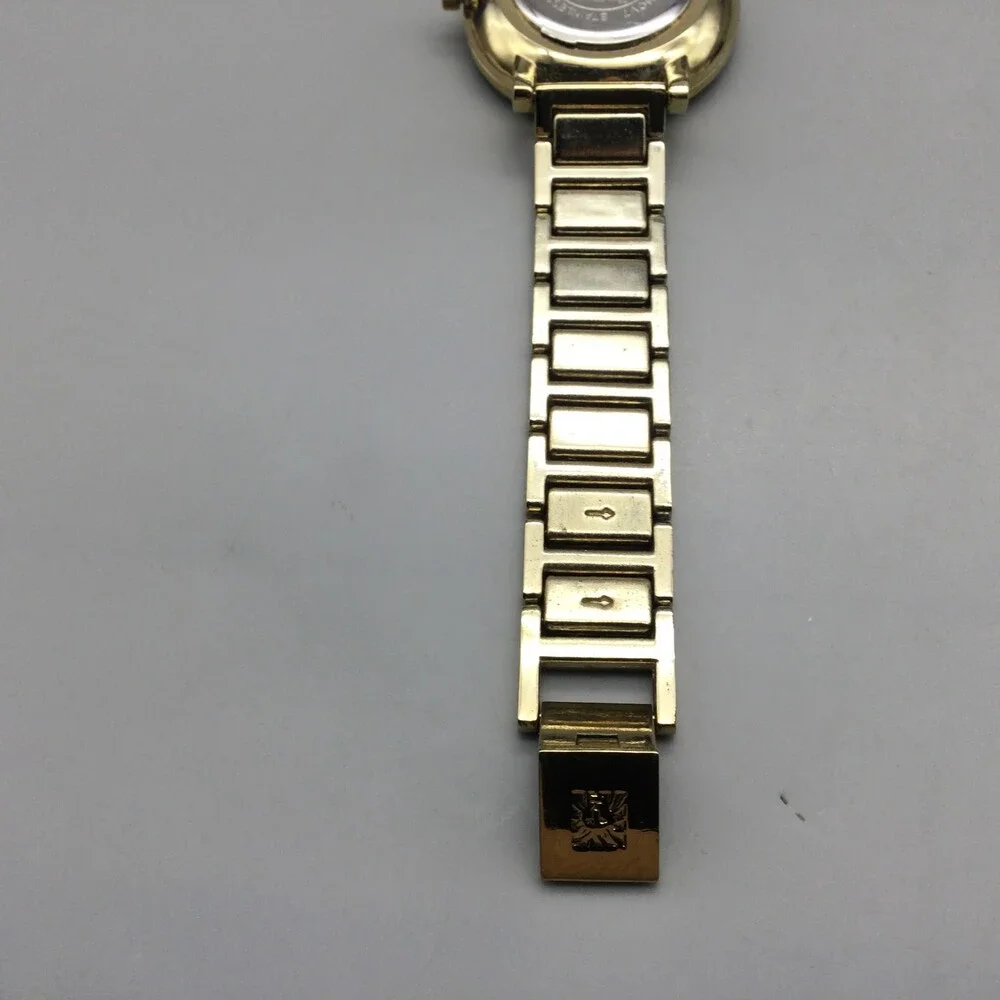 Anne Klein Diamond Accent Womens Watch 32mm Gold Tone AK/1328 New Battery 6.25